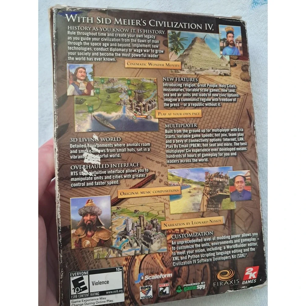 Sid Meier's Civilization IV PC CD-ROM Game 2-Disc Set with Manual 2005‎ 2K Games